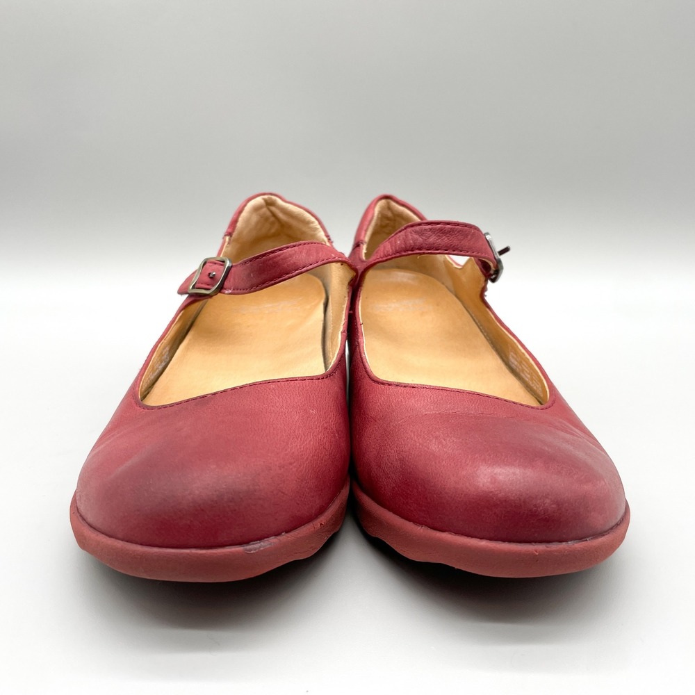 Dansko Womens 39 8.5 Marcella Mary Jane Wedge Red Leather Teacher Office Classic - Picture 2 of 11